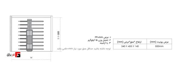 رک ریلی جای شلوار سقفی یک طرفه فرنچ استایل (2)
