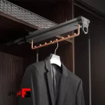 رک ریلی هنگر لباس سقفی رنگ طوسی نارنجی فرنچ استایل