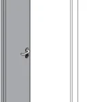 90 degree folding and swinging mechanism for two doors
