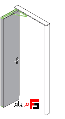 90 degree folding and swinging mechanism for two doors