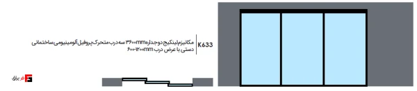 Double-glazed 3600mm three-door linkage mechanism, manual construction aluminum profile, movable doors