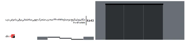 Double-walled 3600mm linkage mechanism, three electric wooden sliding doors