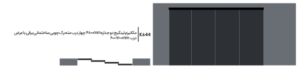Double-walled 4800mm linkage mechanism, four electric wooden construction sliding doors