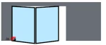 Folding mechanism 1600mm double door corner aluminum profile