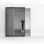 Invisible Wall Hanger Mechanism 2400mm Single Door Aluminum Profile Single Wall Construction Without Profile