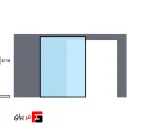 Invisible Wall Hanger Mechanism 2400mm Single Door Aluminum Profile Single Wall Construction Without Profile