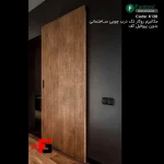 Invisible wall-hung mechanism for single-walled wooden door without floor profile