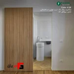 Invisible wall-hung mechanism for single-walled wooden door without floor profile