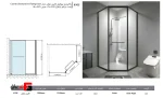 Mechanism and profile of the Corner Diamond in Flying Door shower cabin model, right opening