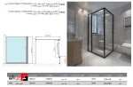 Mechanism and profile of the Corner Square in Flying Door shower cabin model