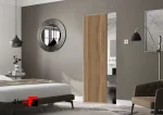 Roof Hanger Mechanism 2700mm Single Wooden Door Electric Construction With Door Width 1350-1100mm