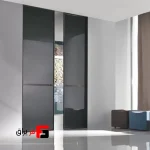 Roof hang mechanism 4200mm, two single-wall doors, aluminum profile, symmetrical construction, electric, synchronized