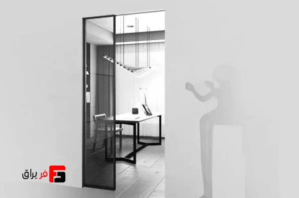 Single door roof hanging mechanism, aluminum profile, electric construction rail