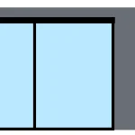 Single-wall 2400mm double-door linkage mechanism, electric construction aluminum profile, movable doors