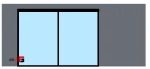Single-wall 2400mm double-door linkage mechanism, electric construction aluminum profile, movable doors