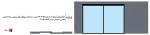 Single-wall 2400mm double sliding door linkage mechanism, manual construction aluminum profile