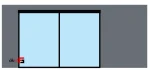 Single-wall 2400mm double sliding door linkage mechanism, manual construction aluminum profile