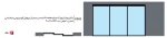 Single-wall 3600mm double sliding door linkage mechanism, manual construction aluminum profile