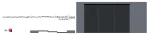 Single-wall linkage mechanism 3600mm, three manual wooden sliding doors