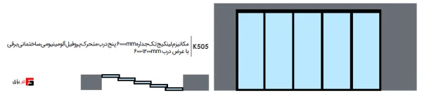 Single-wall linkage mechanism 6000mm five-door movable aluminum profile electric construction
