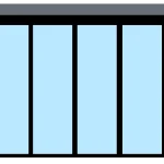 Single-wall linkage mechanism 7200mm six-door electric aluminum profile sliding door