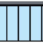 Single-wall linkage mechanism 7200mm, six movable doors, manual construction aluminum profile