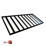 Aluminum LED shelf with bottle holder, matte black color