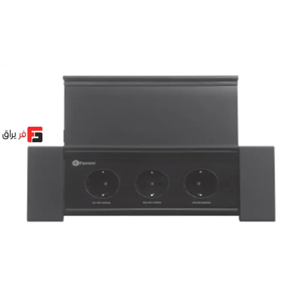 American style power outlet with flap door, 3 power sockets