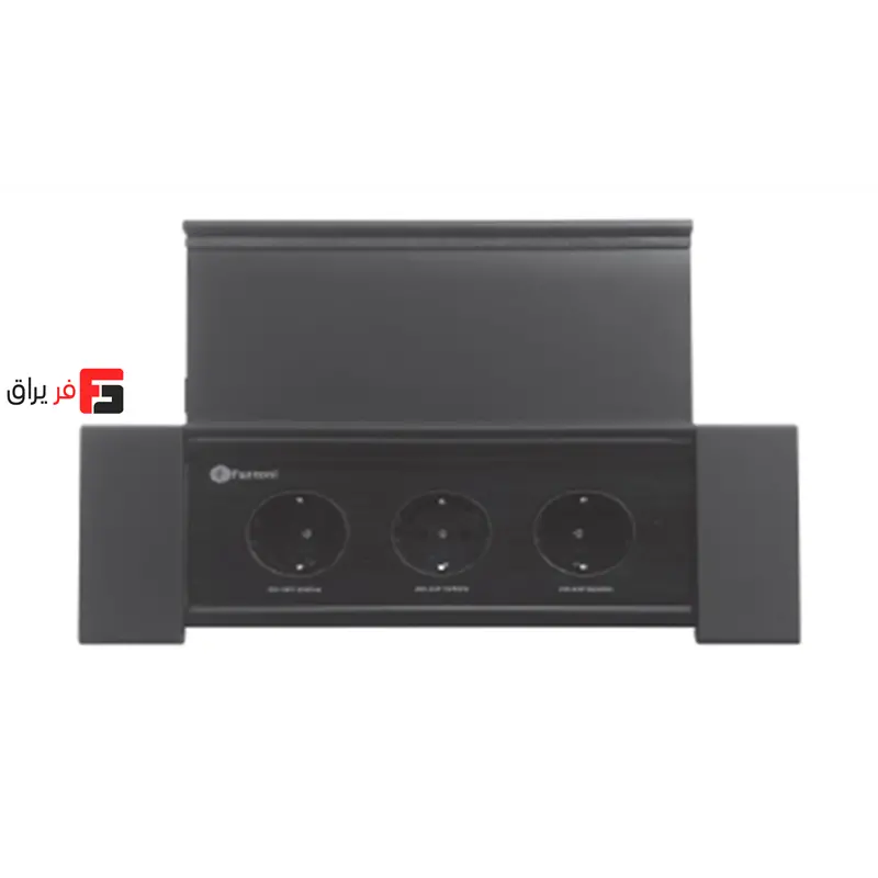 American style power outlet with flap door, 3 power sockets