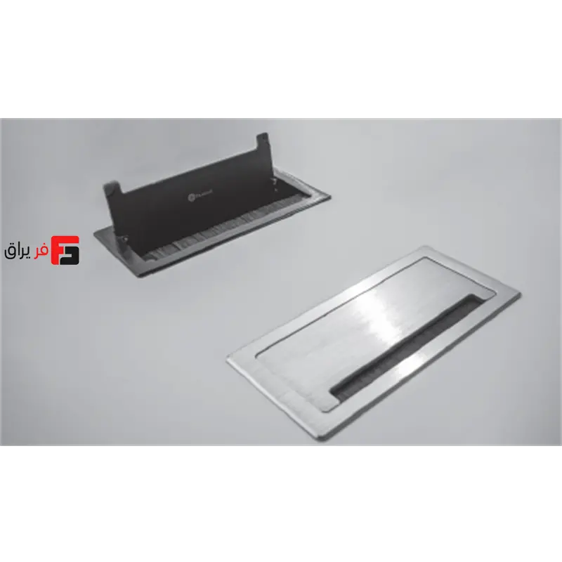 Built-in electrical outlet with safety flap door