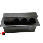 Elea model black rectangular lift-up power outlet