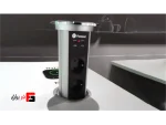 Electric lift-up power outlet with touch button