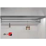 LED light for glass shelves with rail, 520 mm depth