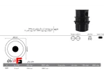 Lift-up electrical outlet, black color, model (Ceriq)