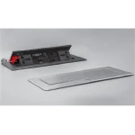 Pop-up power outlet with mechanical touch button 2 universal power sockets