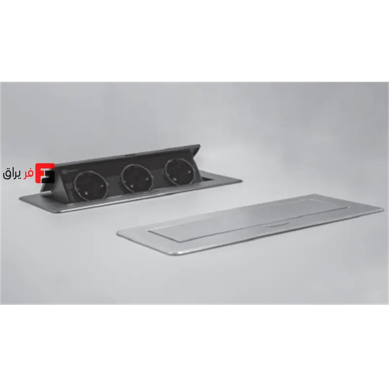 Pop-up power outlet with mechanical touch button 3 power sockets