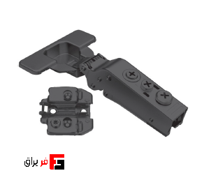 Professional titanium hinge, thin-door, 105 degrees, surface-mounted, clip-on