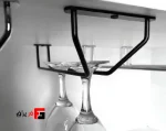 Single-rail cherry under-cabinet black color