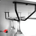 Single-rail cherry under-cabinet black color