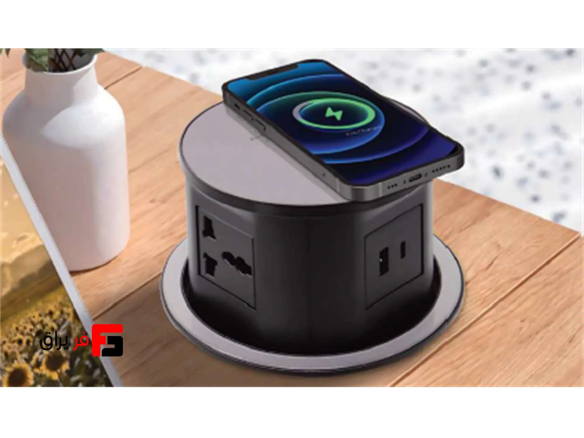 Slide Volt Wireless Charger Power Outlet with Pencil Tip Color
