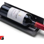 Slim wall-mounted horizontal bottle holder