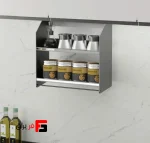 Spice rack between cabinets, 450mm wide
