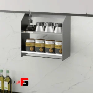Spice rack between cabinets, 450mm wide