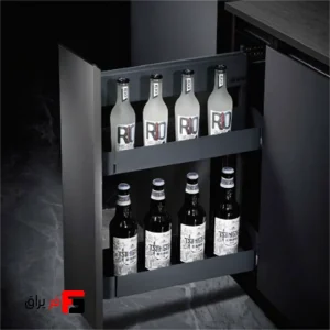Super bottle holder under the slim plate, two levels attached to the body with a strap