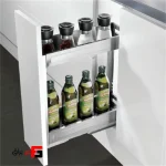 Super bottle holder under the steel plate, two-tier, floor rail with braces