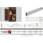 Two-way LED light for the front of the shelf with eye sensor, Arbor model