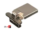 X2 concealed hinge, 100 degree aluminum profile, champagne color