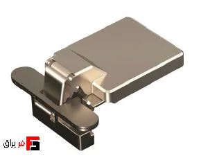 X2 concealed hinge, 100 degree aluminum profile, champagne color