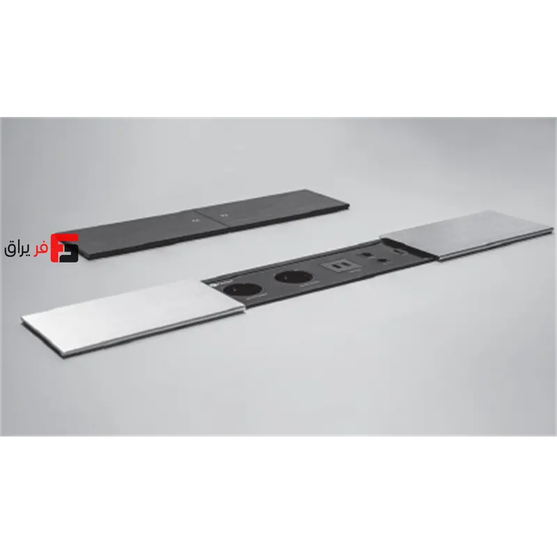 Slim Plus model double-sided sliding power outlet