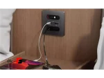 Charger hub with 800mm charging cable, black color, Teno model